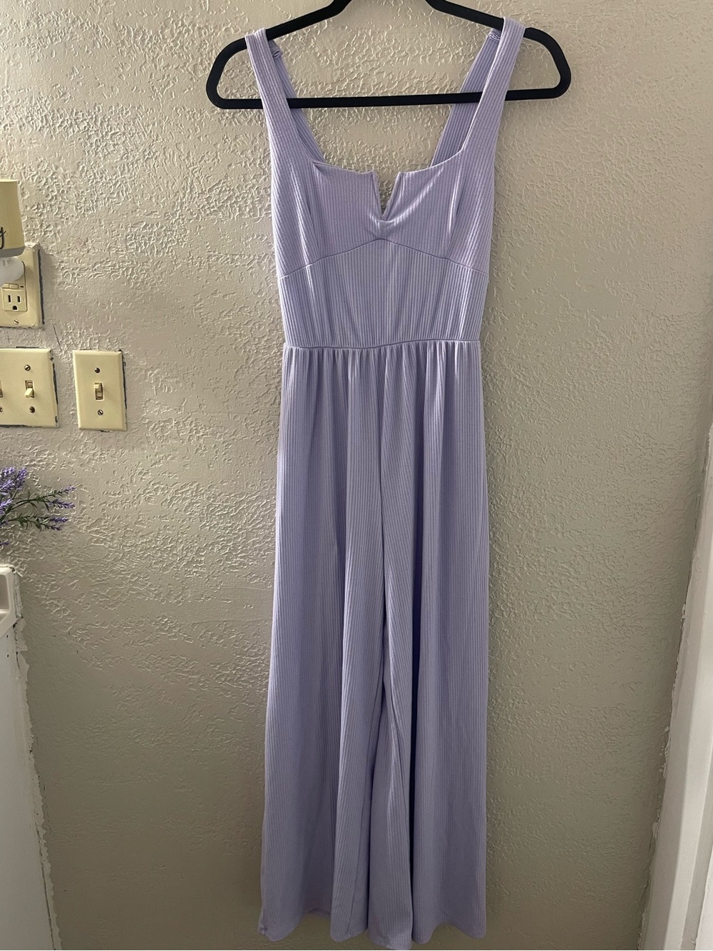 Caution To The Wind Lilac Wide-Leg Sleeveless Jumpsuit Medium